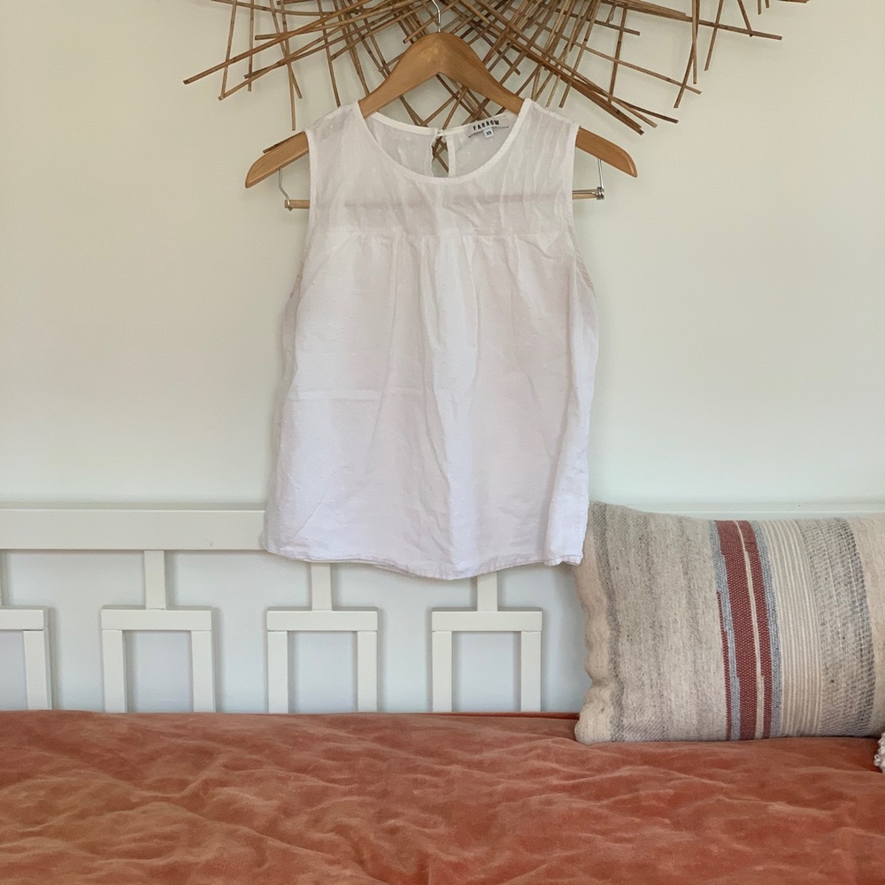 Farrow || Swiss dot babydoll blouse